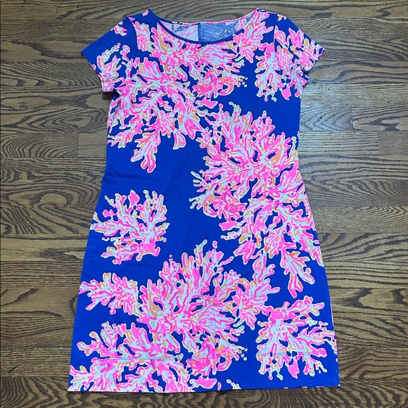 Lilly Pulitzer Blue and Pink Floral Dress - Picture 1 of 4